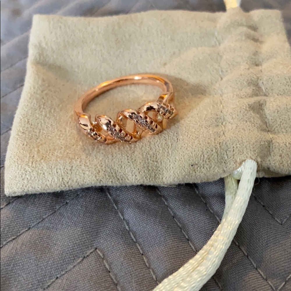 14 karat over sterling silver with CZ‘s ring